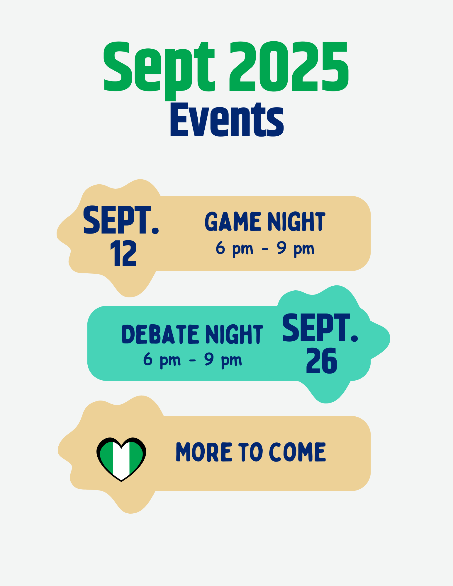 September 2025 Events Flyer